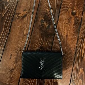 Yves Saint Laurent Classic Cassandre Envelope Chain Wallet
